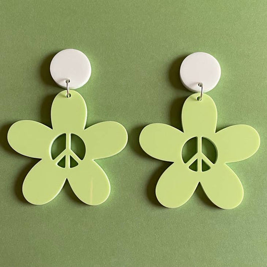 Hung On You Boutique - Peace Flower Earrings